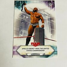 2021 Topps WWE Base Card #78 Apollo Crews Wins the United States Championship picture