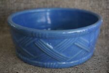 Monmouth? Pottery Periwinkle Blue Basketweave SERVING BOWL Marked 119/ - 6