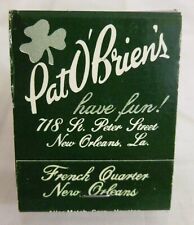 Vintage Matchbook - Pat O'Briens - Famous Hurricane - French Quarter New Orleans picture