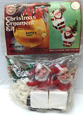 WALCO Christmas Ornament Kit Santa's Visit, Makes 2, NOS (1977) picture