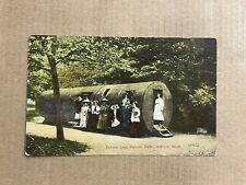 Postcard Detroit Michigan Giant Spruce Log at Palmer Park Vintage 1912 MI PC picture