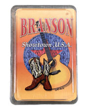 Branson Missouri USA Cowboy Boots Guitar Showtown  USA Playing Cards With Case picture