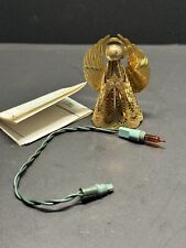 Hallmark 1988 HEAVENLY GLOW Lighted Brass Angel Ornament  3