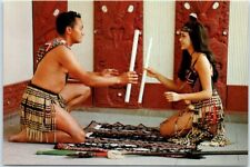 Postcard - Traditional Maori Stick Game, Rotorua, New Zealand picture