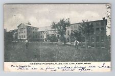 Littleton MA-Massachusetts, Webbing Factory, Vintage c1912 Postcard picture
