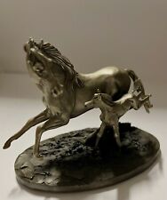 Vintage Bronze Horse with foal sculpture by Marcel Jovine Limited Sign. 210/2500 picture