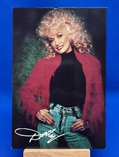 Vintage Dolly Parton Dollywood 4 x 6 Postcard 1988 Jeans Red Fringe Jacket picture