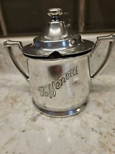 Vintage 1930’s Chicago Toffenetty Restaurant Silver Plate Hinged Lid Sugar Bowl picture