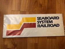 Vintage Seaboard System Railroad `Railway Sign Train Locomotive 16x6
