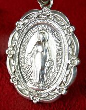 Vintage Sterling Therese Little Flower FROM THE SHRINE Miraculous Medal Relic picture