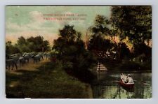 Chicago IL-Illinois Rustic Bridge Over Lagoon Washington Park Vintage Postcard picture