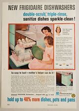 1959 Print Ad New Frigidaire Dishwashers Happy Mom & Daughter Admire Clean Dish picture