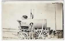 Water Wagon 1916 Christmas in the Desert Vintage RPPC Photo Postcard Eddie picture