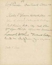 WILLIAM JEWETT TUCKER - SIGNATURE(S) 1902 WITH CO-SIGNERS picture