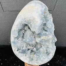 Natural Beautiful Blue Celestite Crystal Geode Cave Mineral Specimen Aura 5.7LB picture
