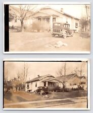 c1920s Neighborhood~Model T Car~Tin Lizzy~2 Original Antique Photos picture