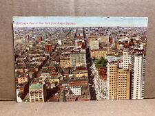 Bird's eye View New York from Singer Building c1910 Antique Postcard 231 picture