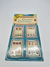 Vintage Country Christmas Gift Tag Red Green 1987 30 Pack Factory Sealed NOS B54 picture