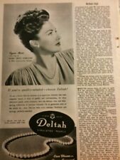 Lynn Bari, Deltah Pearls, Vintage Print Ad picture