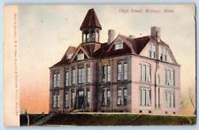 1908 High School Building Campus Tower Stair Entrance Willmar Minnesota Postcar picture