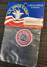 Us Space Camp Embroidered Emblem Astronaut And American Flag picture