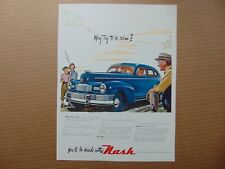 1947 NASH Automobile vintage art print ad picture
