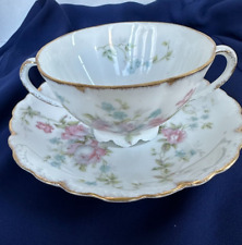 Antique Rosenthal RC Malmaison Bavaria, Double-Handled Cream Soup Cup & Saucer picture