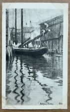 Reflections Schooner Sailboat Rockport Massachusetts Vintage Postcard. EA Howell picture