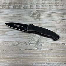Smith & Wesson Folding Pocket Knife New Large Black SWAT Linerlock SWATLB picture