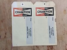 Vintage Champion Spark Plugs Advertising Tags, Al's Auto Supply Lawrence... picture