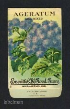 AGERATUM, Everitt's Antique Seed Packet, Indianapolis, Home Decor, 346 picture
