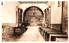 Vintage Postcard Real Photo Interior Mission Dolores Church Religious RPPC picture