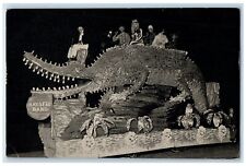 c1910's Hayseed Band Alligator Crocodile Musicians Float Antiuqe Postcard picture