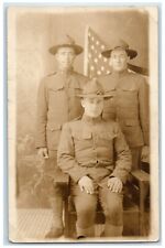 c1910's WW1 Soldiers Studio San Francisco California CA RPPC Photo Postcard picture