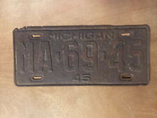 1945 Michigan License Plate # MA-69-45 Rusty picture