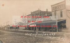 KS, Delphos, Kansas, RPPC, North Side Square, Stores, 1909 PM, Photo picture