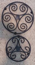 New condition Longaberger Metalwork Wrought Iron Trivet SET of 2. picture