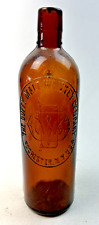 Antique Duffy Malt Whiskey Co. Amber Glass Bottle - 10.25