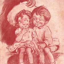 Vintage 1900s Not That Kind of Girl Boy Romantic Comic Humor Funny Postcard picture