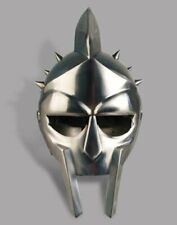 Medieval Gladiator Movie Replica Chrome Helmet Warrior Knight Adult Christmas picture