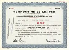 Tormont Mines Limited - Foreign Stock Certificate - Foreign Stocks picture