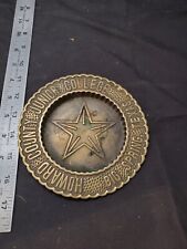 1965 Howard County Junior College - Big Springs, Texas Brass Wall Placqu-Tray Co picture
