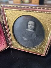 Victorian Daguerreotype Mourning/Post mortem? Little Girl With Hair picture