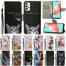 Wolf Cat Flower Butterfly Wallet Phone Case For Samsung S20 S21 S22 S23 A52  picture
