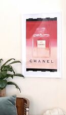 RARE Andy Warhol Chanel No.5 Orig Store Promo Display Poster Red Pink 30”X 20