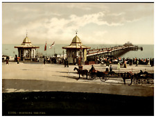 England. Worthing. The Pier. Vintage photochrome by P.Z, photochrome Zurich p picture
