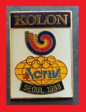 1988 SEOUL OLYMPIC PIN BADGE ACTIV KOLON DESIGNER SPORTSWARE picture