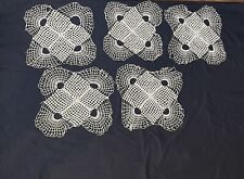 vintage handmade crochet doilies.  Set Of 5 picture