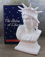 Zutty Statue of Liberty White Fine Bone China Figurine 5” Bust w/ Original Box picture