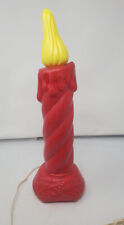 Vintage Beco Blow Mold Christmas Candle Red Yellow TABLE TOP 16
